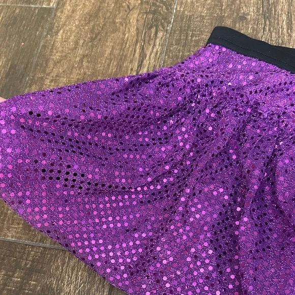 Glamorous Purple Sequin Mini Skirt - Picture 4 of 4